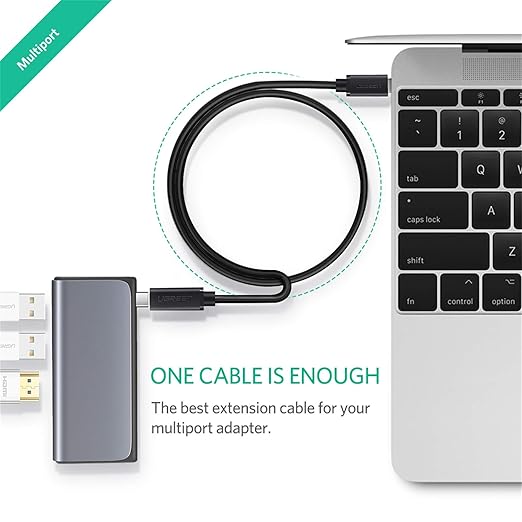 UGREEN 10387 USB C MALE TO FEMALE GEN2 EXTENSION CABLE – 1M - Image 5