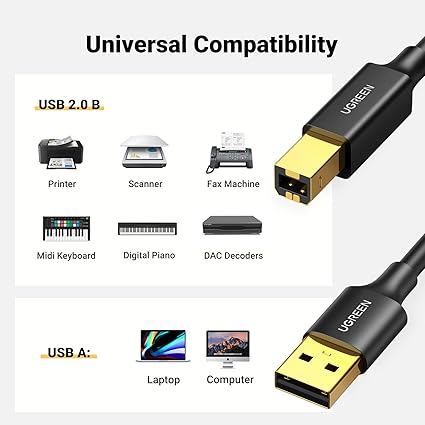 UGREEN 10350 USB 2.0 PRINTER CABLE – 1.5M - Image 4