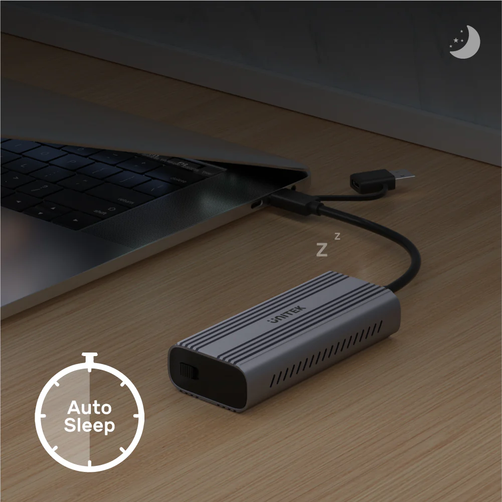 UNITEK S1225A SOLIDFORCE REEFER EITHER USB-C TO M.2 SSD ENCLOSURE - Image 5