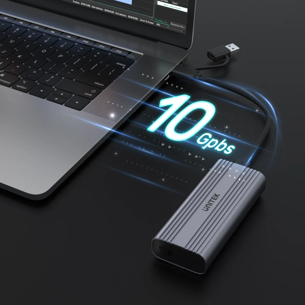 UNITEK S1225A SOLIDFORCE REEFER EITHER USB-C TO M.2 SSD ENCLOSURE - Image 2