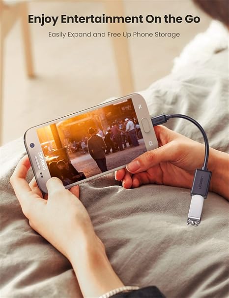 UGREEN 10396 MICRO USB MALE TO USB-A F/M OTG CABLE 15CM - Image 3
