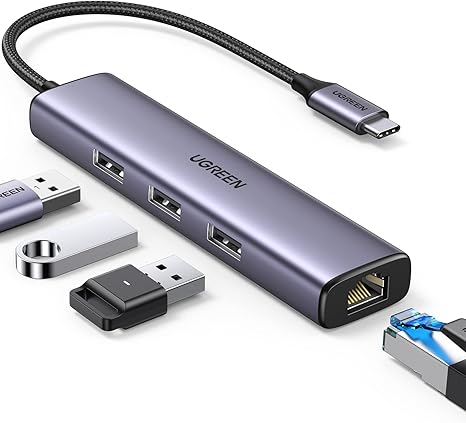 UGREEN 60600 USB-C TO 3 X USB3.0 HUB + RJ45 ADAPTER - Image 6