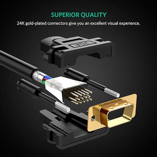 UGREEN 11673 VGA MALE TO MALE VIDEO CABLE 1M - Image 4