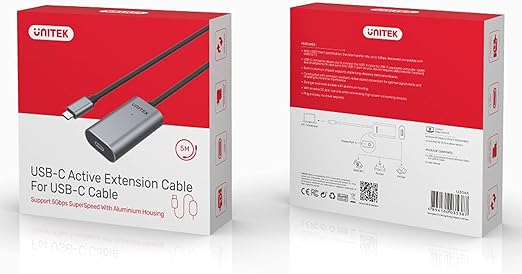UNITEK U304A USB-C MALE TO USB-A F/M ACTIVE EXTENSION CABLE 5M 5GBPS - Image 2