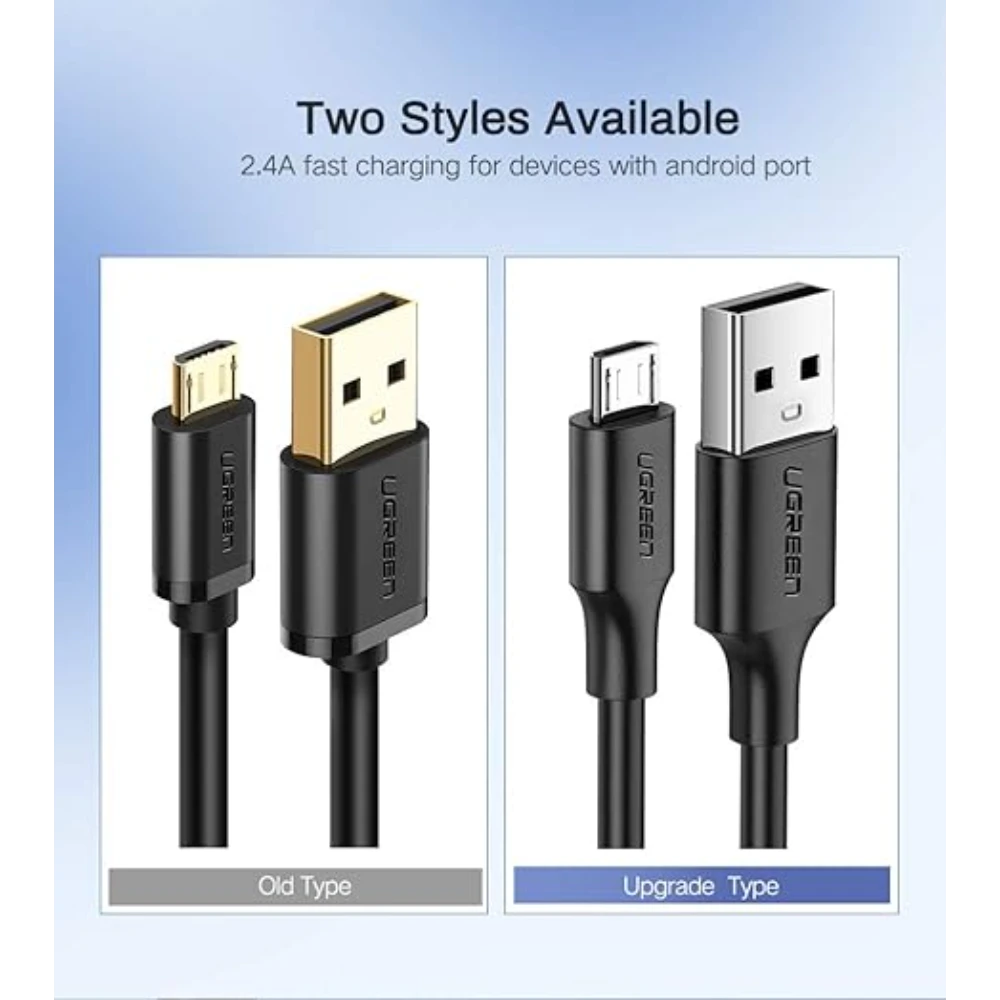 UGREEN 60138 USB 2.0 A to Micro USB Cable Nickel Plating 2m (Black) - Image 3