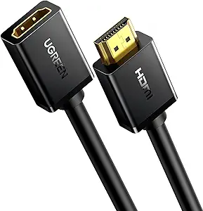 UGREEN 10141 HDMI MALE TO FEMALE EXTENSION CABLE 1M