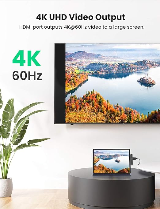 UGREEN 70688 USB-C TO HDMI, 2*USB3.0, 3.5MM, PD ADAPTER FOR IPAD PRO - Image 3
