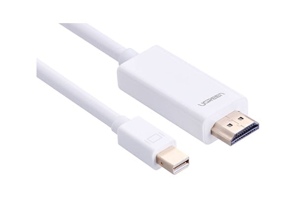 UGREEN 10449 MINI DISPLAY MALE TO HDMI CABLE -WHITE 1.5M - Image 3