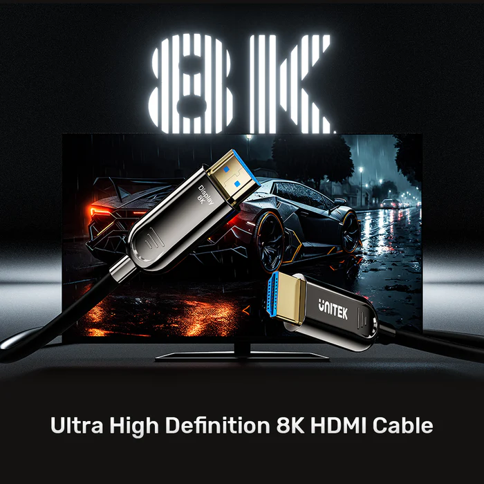 Unitek C11085GY01 Fiber Optic 8K HDMI Cable 50m - Image 5