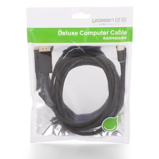 UGREEN 10477 MINI DP TO DISPLAY PORT CABLE 1.5M BLACK - Image 2
