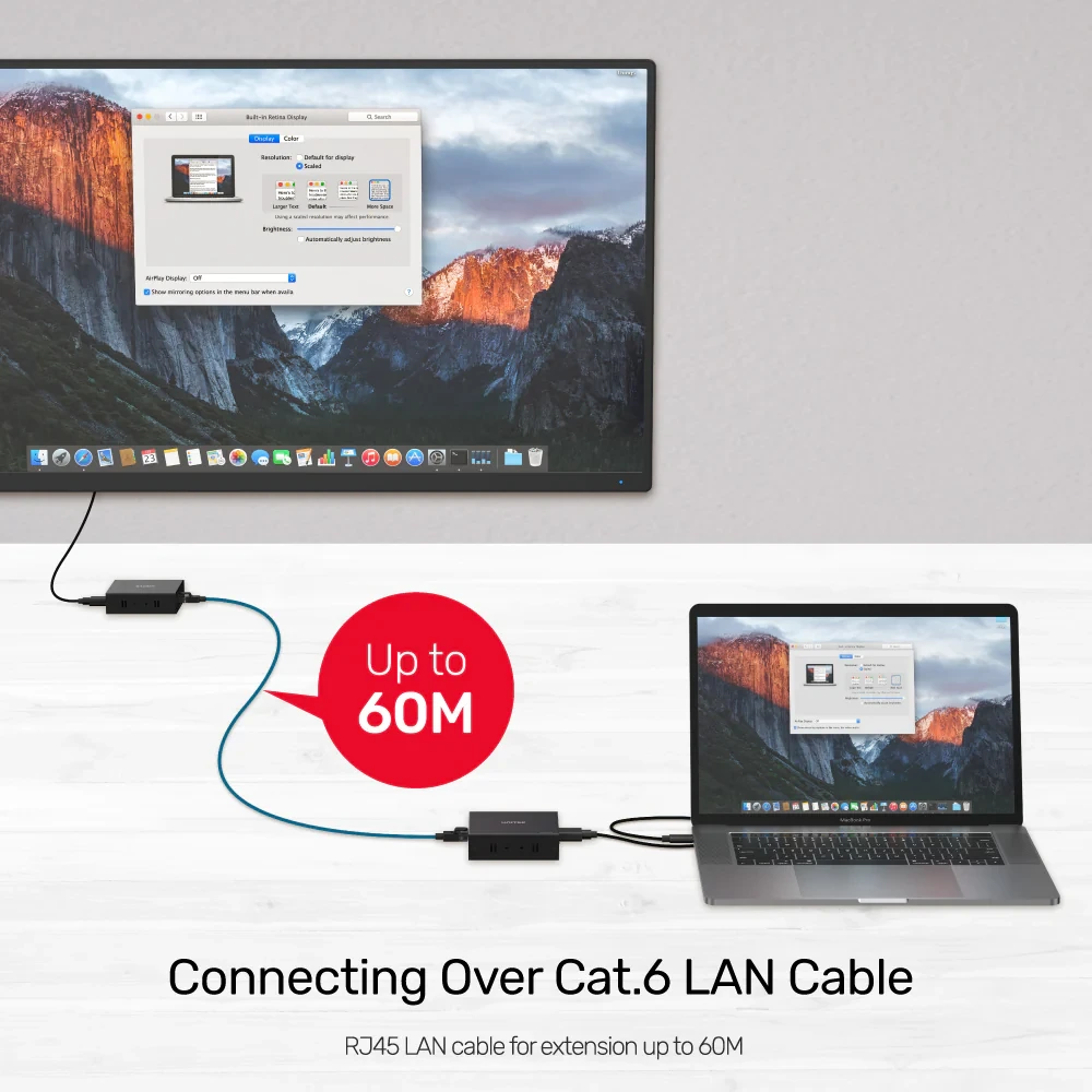 UNITEK V101A HDMI EXTENDER OVER ETHERNET CABLE UP TO 150M - Image 3