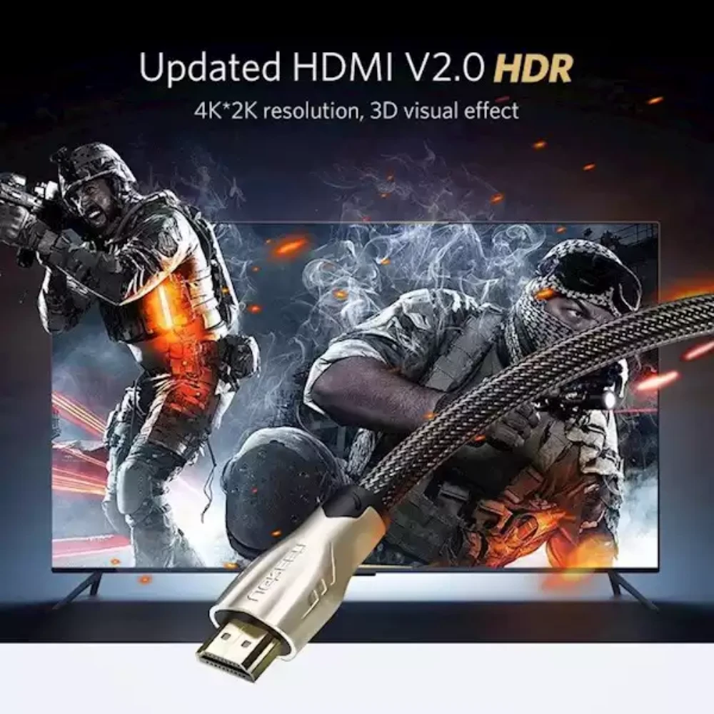 UGREEN 11190 HDMI CABLE 4K METAL CONNECTOR NYLON BRAID 1.5M - Image 4