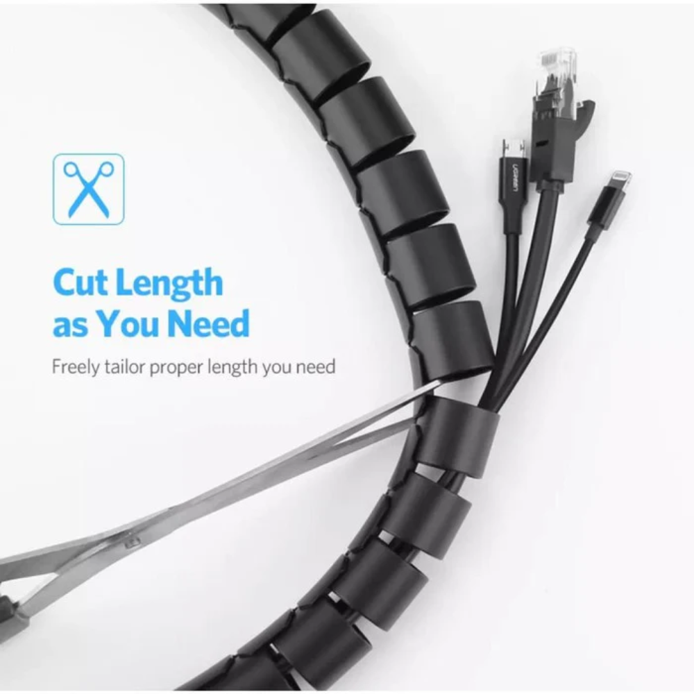 UGREEN 30820 PROTECTION TUBE 25mm CABLE ZIPPER 5M BLACK - Image 4