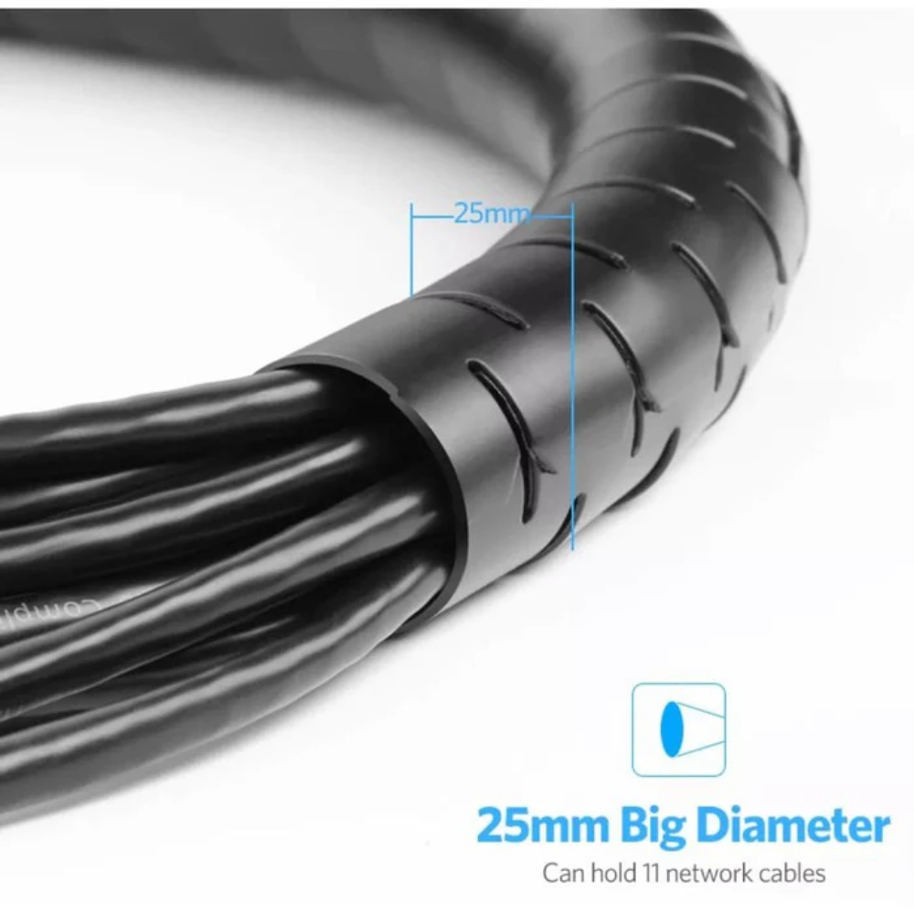 UGREEN 30820 PROTECTION TUBE 25mm CABLE ZIPPER 5M BLACK - Image 5