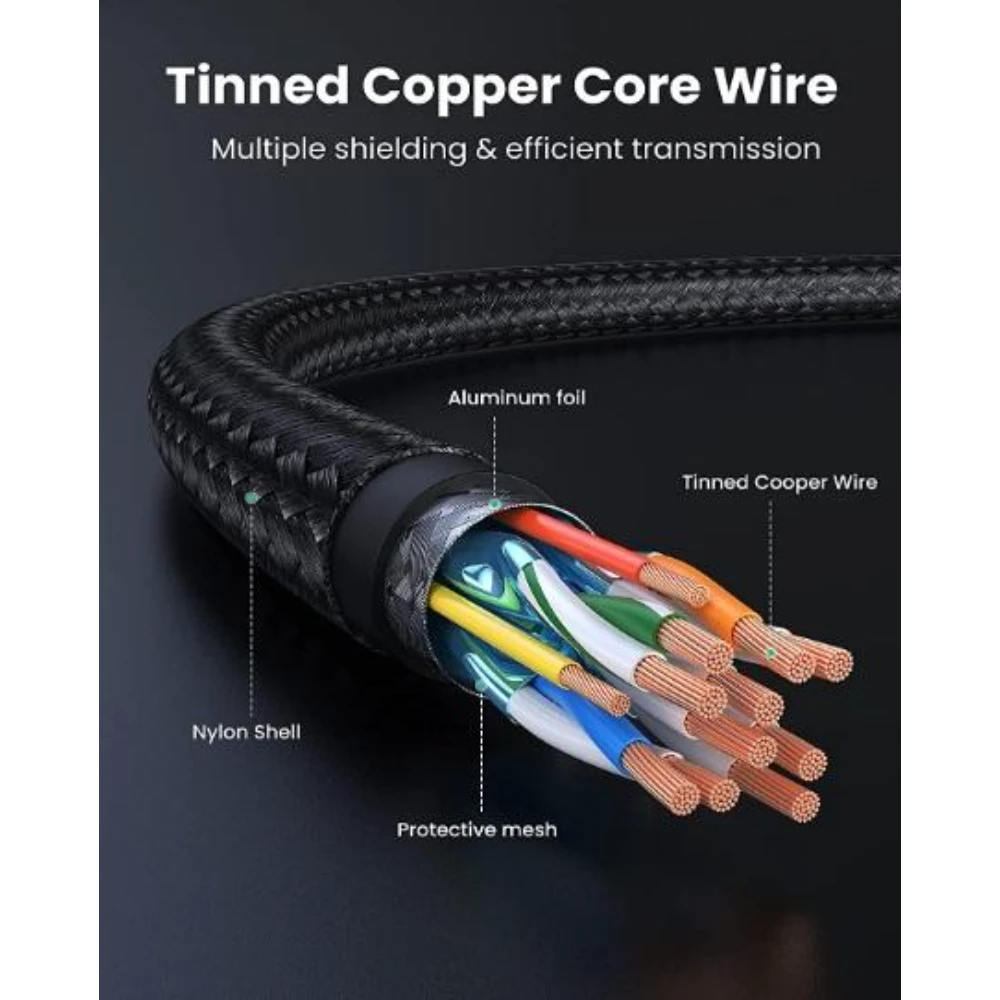 UGREEN 40102 4K HDMI MALE TO MALE CABLE BRAIDED 3M - Image 3