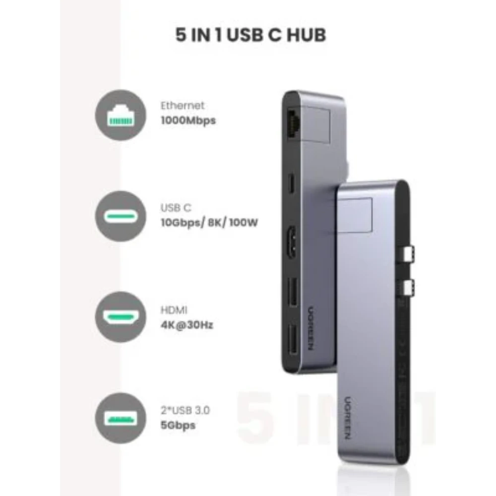 UGREEN 50984 USB-C HUB 5 IN 1 FOR MACBOOK - Image 4
