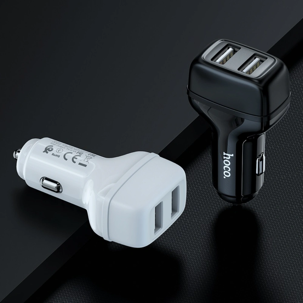 HOCO Z36 Dual Port Car Charger Set – Lightning Cable Included, Fast Charging Car Adapter - Image 5