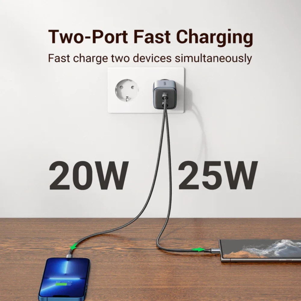 UGREEN 90573 NEXODE DUAL USB-C 45W GAN FAST CHARGER GRAY - Image 4