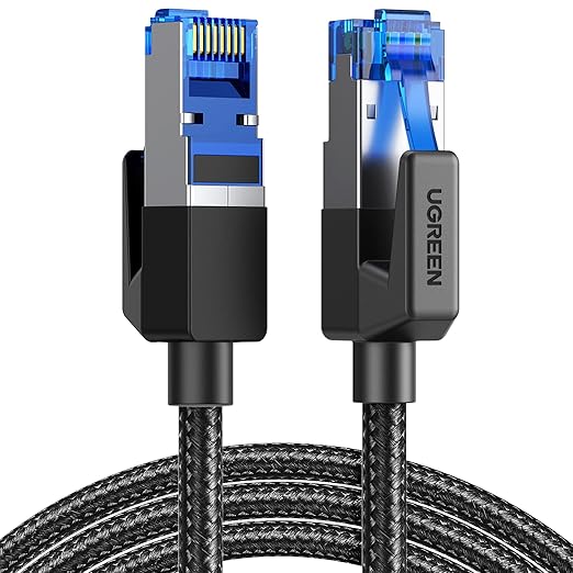UGREEN 80431 CAT8 Shielded Round Braided Cable Modular Plugs 2m