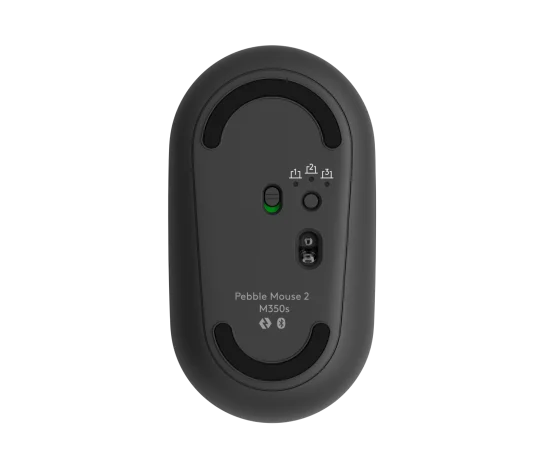Logitech 910-006988 M350s Bluetooth Multi device Pebble Mouse - Black - Image 4
