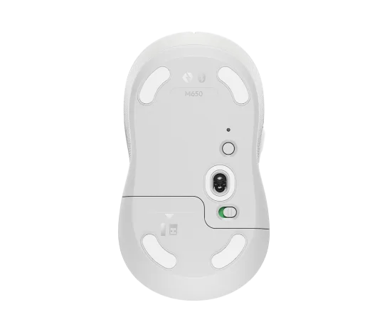 Logitech 910-006264 M650 Signature Wireless Mouse & Bluetooth Mouse - WHITE - Image 2
