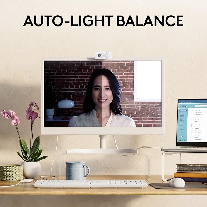 Logitech 960-001618 BRIO 100 Logitech HD Webcam White - Image 2