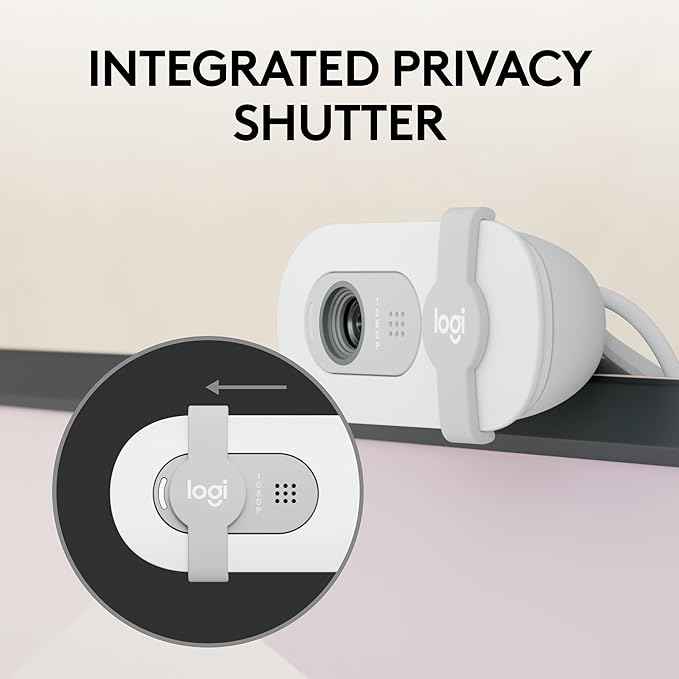 Logitech 960-001618 BRIO 100 Logitech HD Webcam White - Image 4