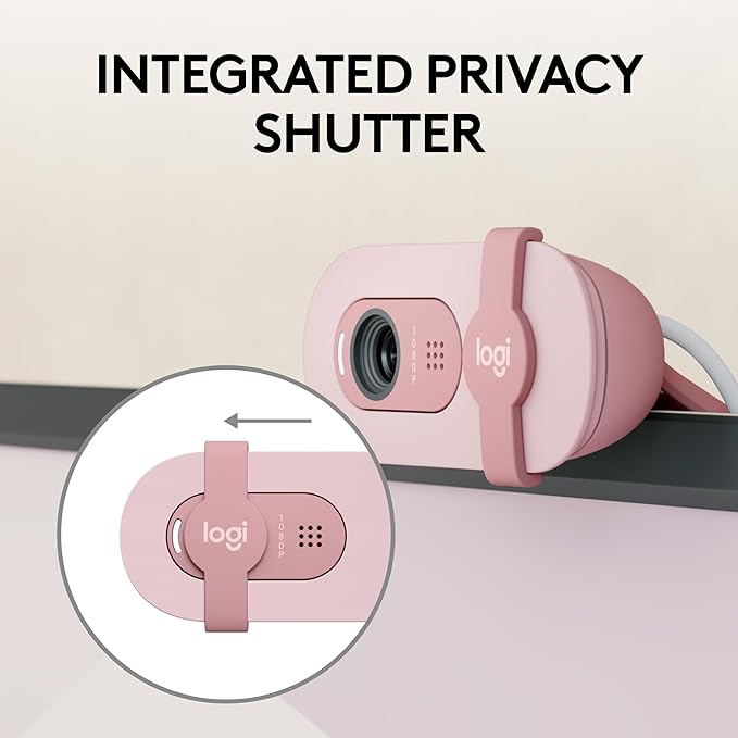 Logitech 960-001624 BRIO 100 Logitech HD Webcam Pink - Image 4