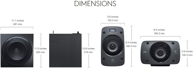 Logitech 980-000468 Z906 Surround Sound Speaker 5.1 - Image 3