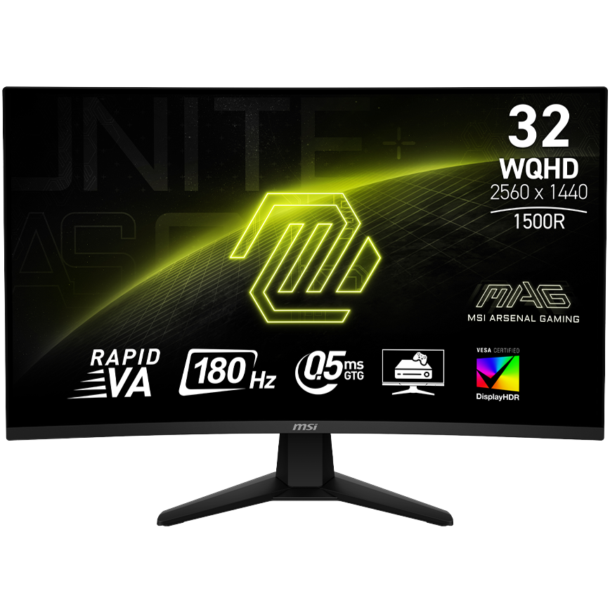 MSI MAG 32CQ6F 32" Curved Gaming Monitor – 180Hz, 0.5ms, FreeSync