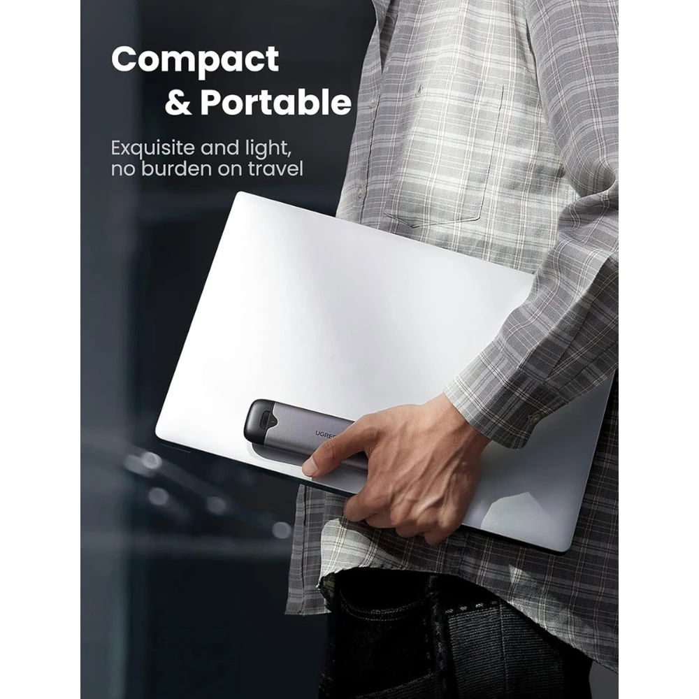 UGREEN 70532 M.2 NVMe SSD Enclosure – Aluminum, 10Gbps USB-C/USB-A, - Image 3