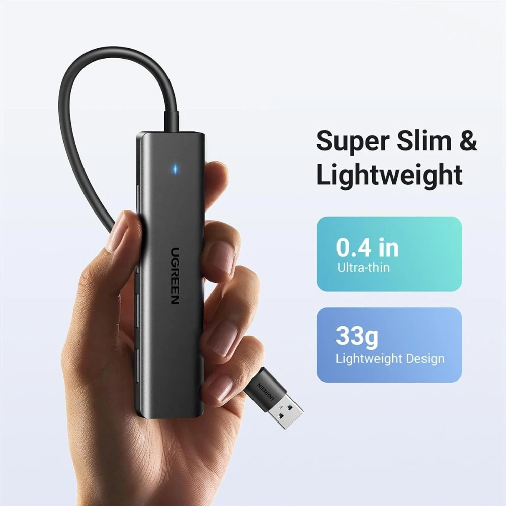 UGREEN 25851 USB 3.0 Hub 4 Ports USB A Splitter Ultra-Slim USB Expander - Image 3