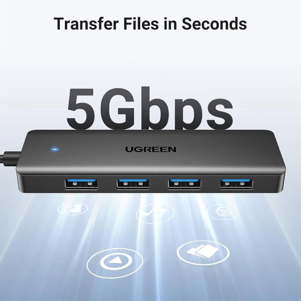 UGREEN 25851 USB 3.0 Hub 4 Ports USB A Splitter Ultra-Slim USB Expander - Image 5