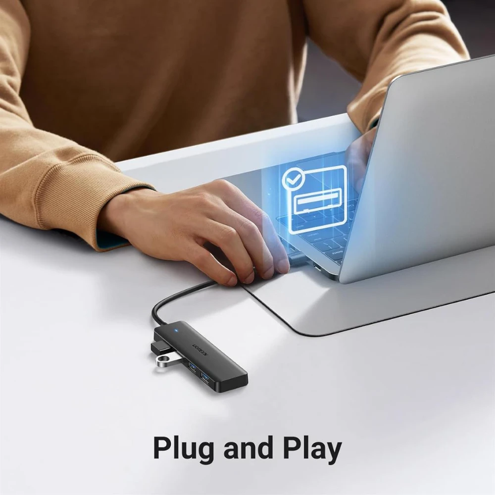 UGREEN 25851 USB 3.0 Hub 4 Ports USB A Splitter Ultra-Slim USB Expander - Image 6