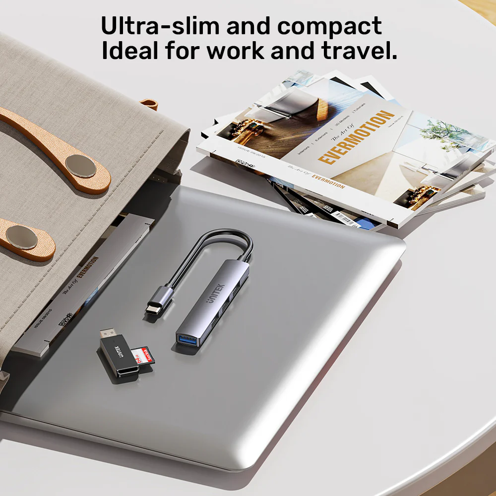 UNITEK H1208B uHUB Q4 4-IN-1 USB-C TO 4-PORT USB HUB - Image 6