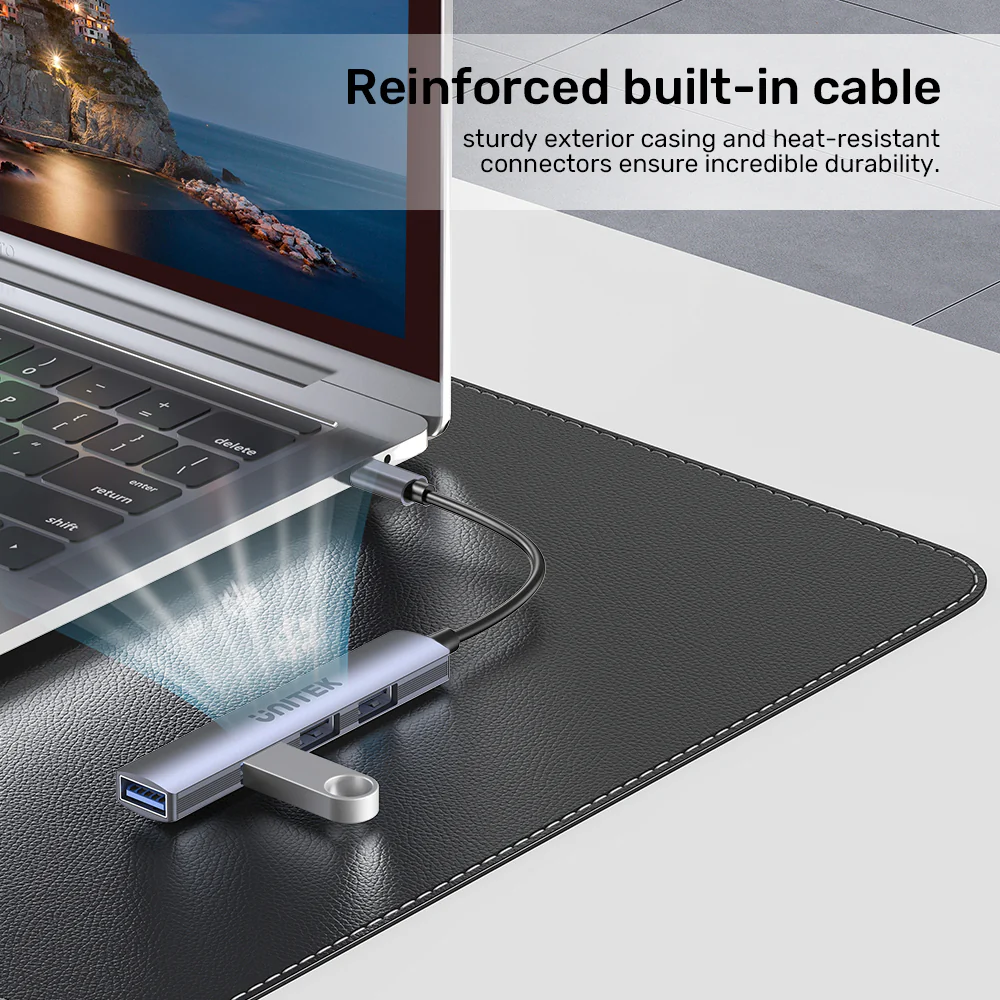UNITEK H1208B uHUB Q4 4-IN-1 USB-C TO 4-PORT USB HUB - Image 8