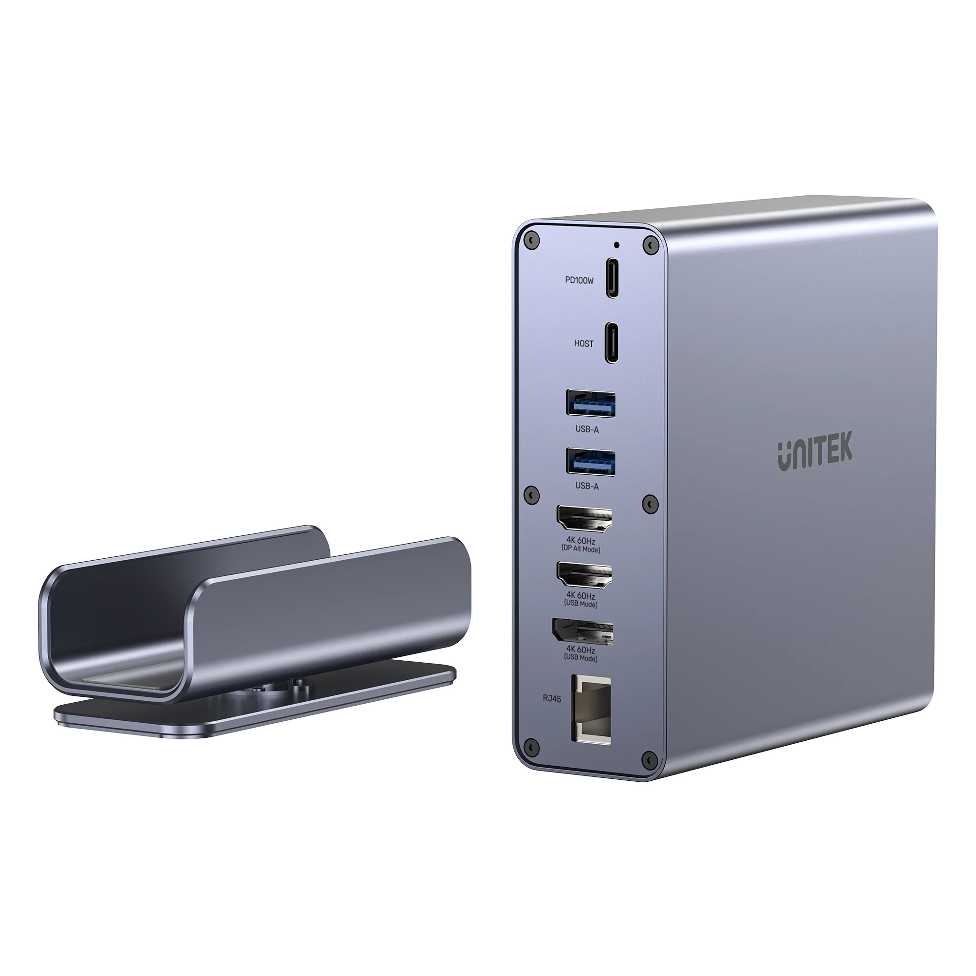 UNITEK D1135AGY01 UNIVERSAL DISPLAYLINK TRIPLE DISPLAY 4K@60HZ 15-IN-1 DOCKING STATION 360° - Image 3