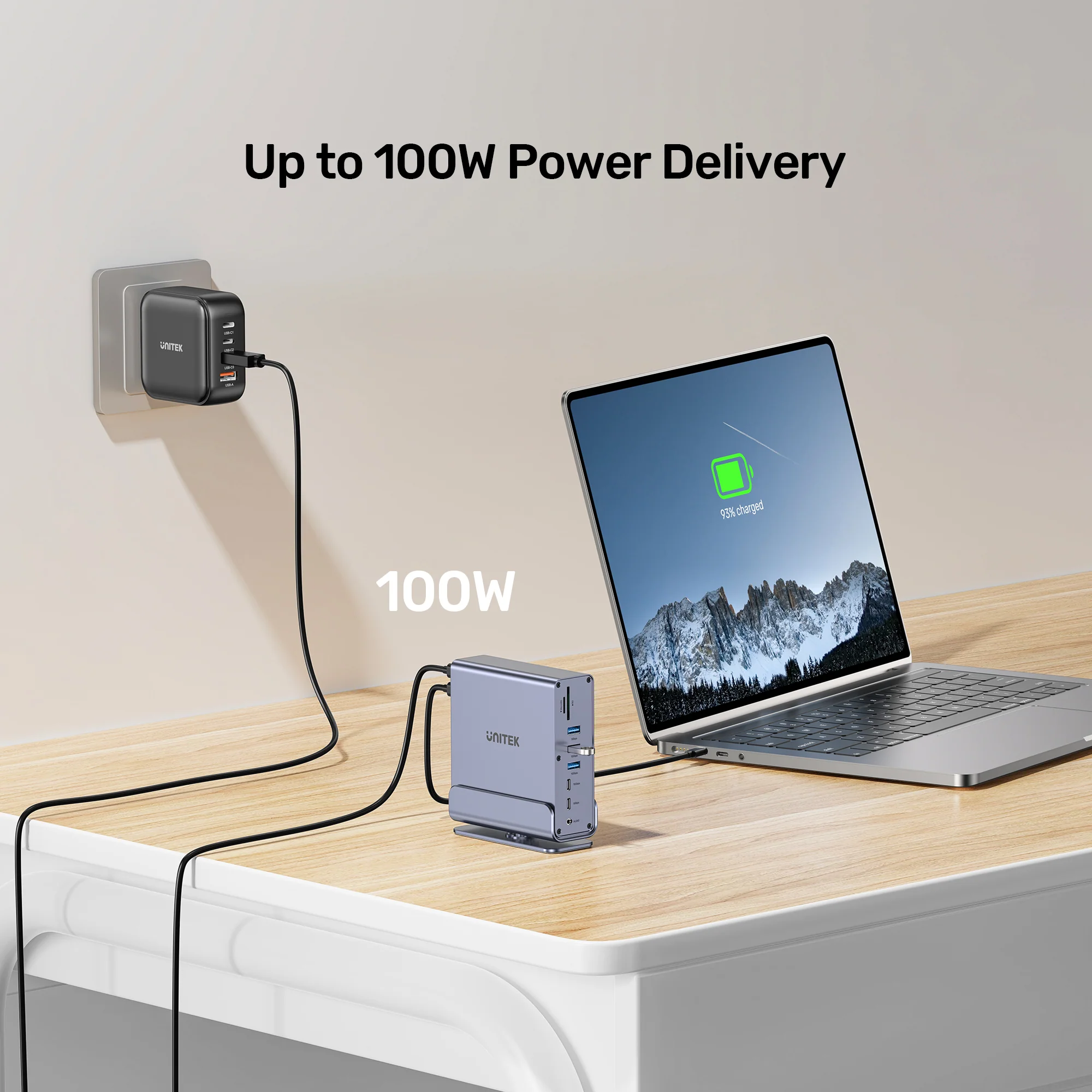 UNITEK D1135AGY01 UNIVERSAL DISPLAYLINK TRIPLE DISPLAY 4K@60HZ 15-IN-1 DOCKING STATION 360° - Image 8