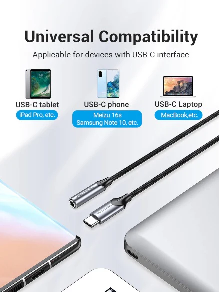 VENTION BGMHA USB-C TO 3.5MM EARPHONE JACK ADAPTER - Image 7