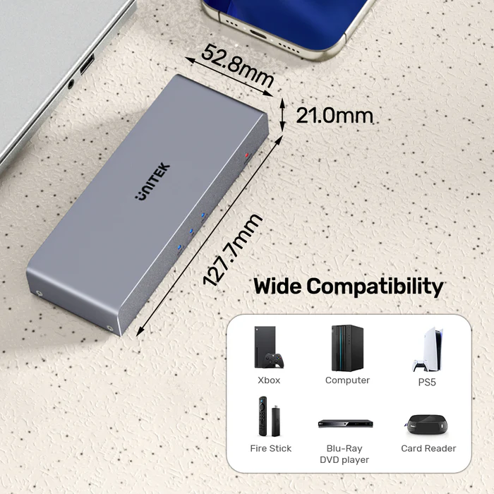 UNITEK V1130A01-EU 4K HDMI SPLITTER 1 IN 2 OUT ULTRA HD - Image 6