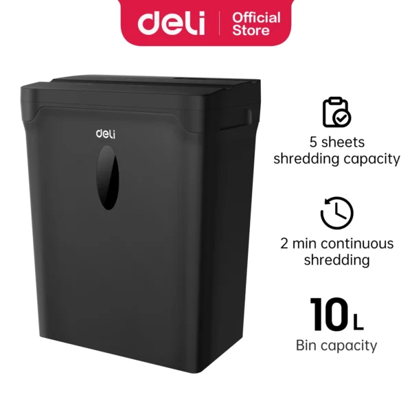 DELI ET014 Cross-Cut Paper Shredder