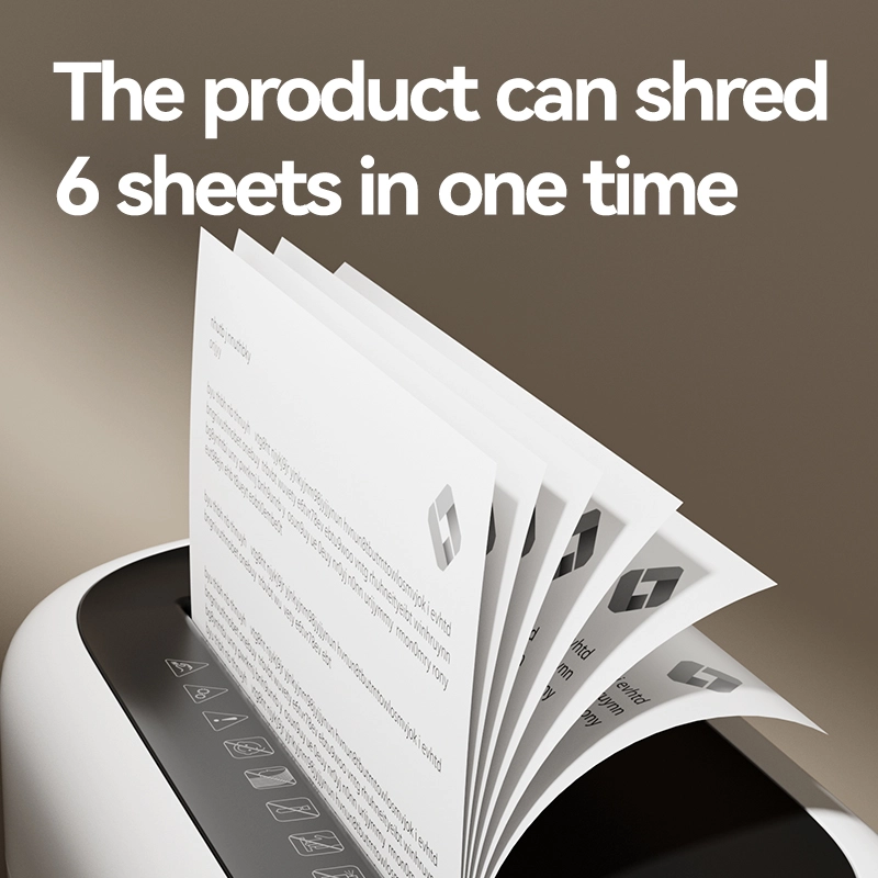 DELI ET001 | High-Security Cross-Cut Shredder with 6 Sheets Capacity - Image 2