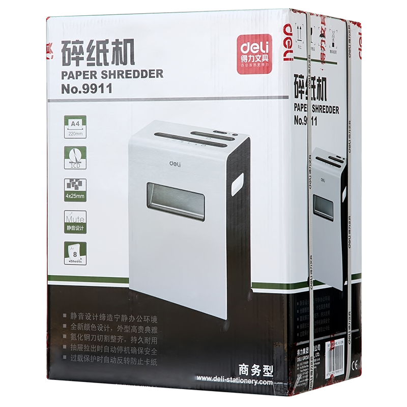 Deli E9911 | High-Security Cross-Cut Shredder with 8 Sheets Capacity - Image 5