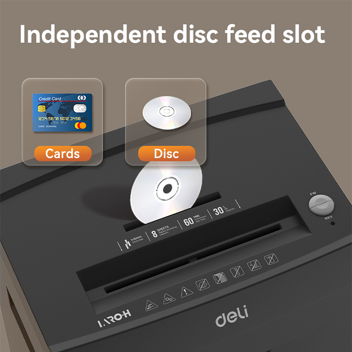 Deli ET098 | Micro-Cut Paper Shredder - Image 4