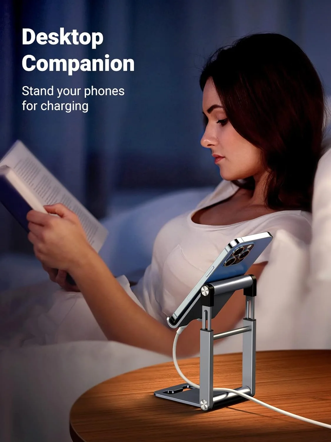 UGREEN 50324 Ergonomic Adjustable Height Phone Stand for Desk, Foldable And Portable - Image 7