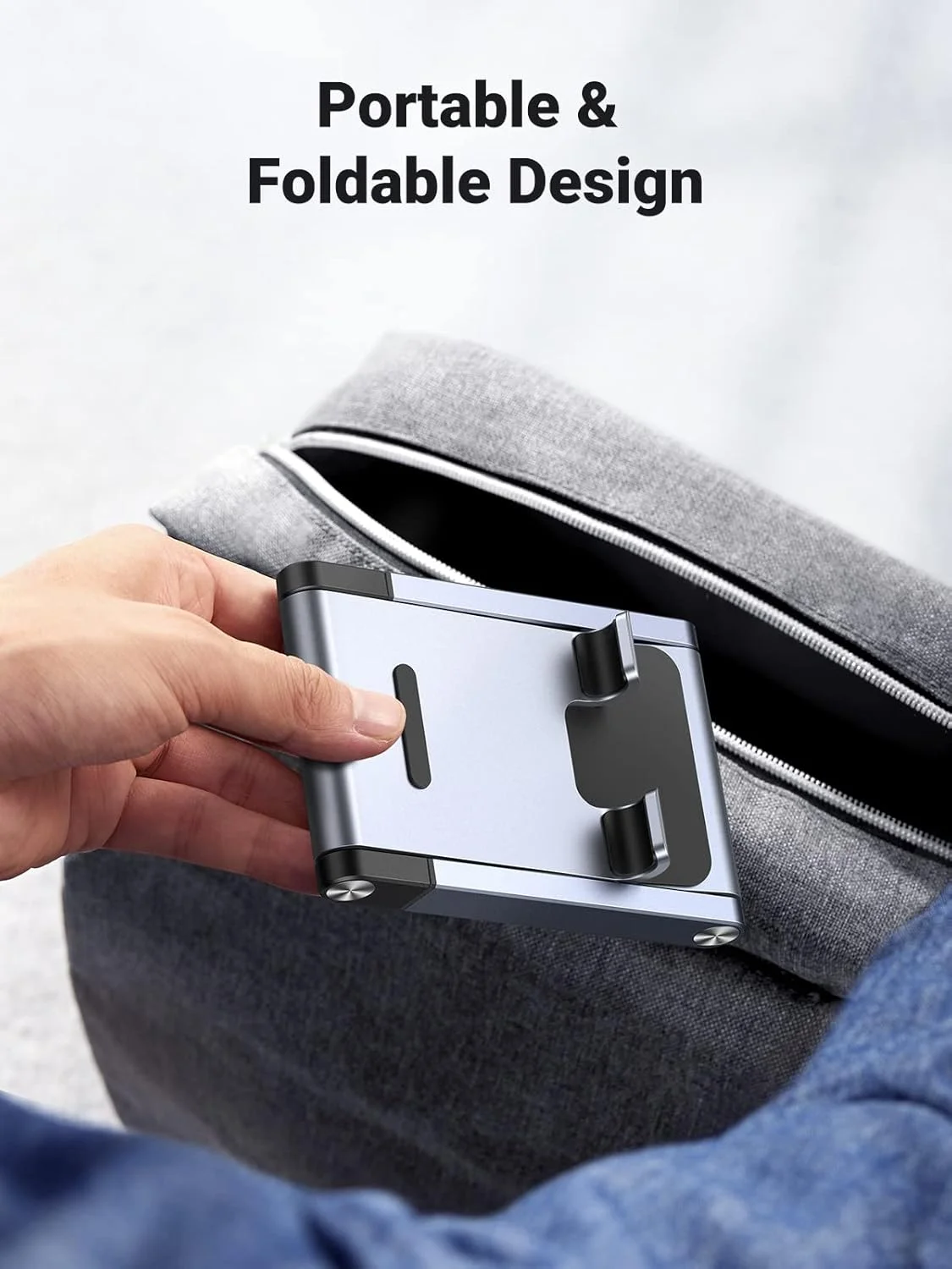 UGREEN 50324 Ergonomic Adjustable Height Phone Stand for Desk, Foldable And Portable - Image 8