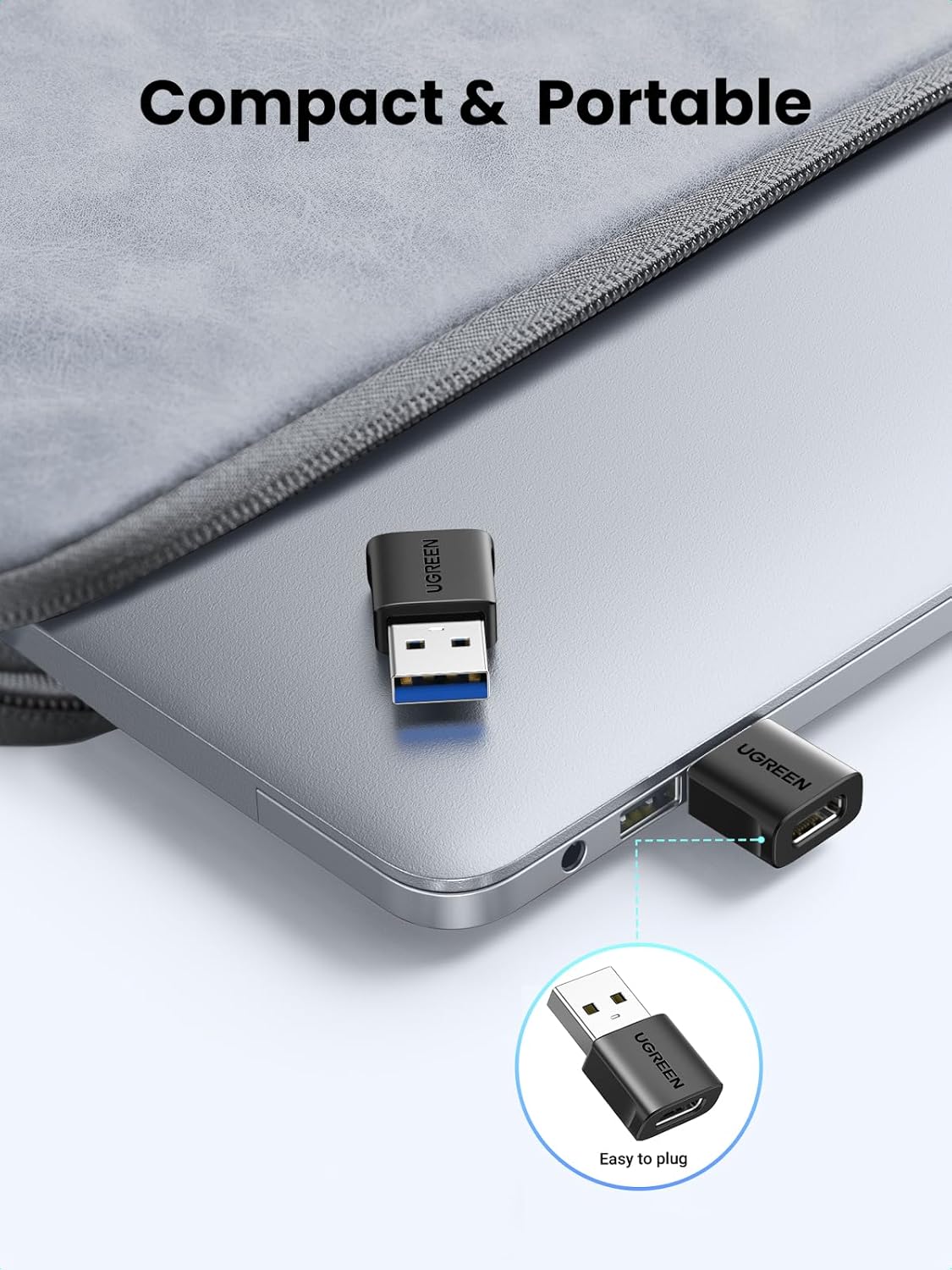 UGREEN 45275 USB-A Male to USB-C Female Adapter Set 2-Pack - Image 5