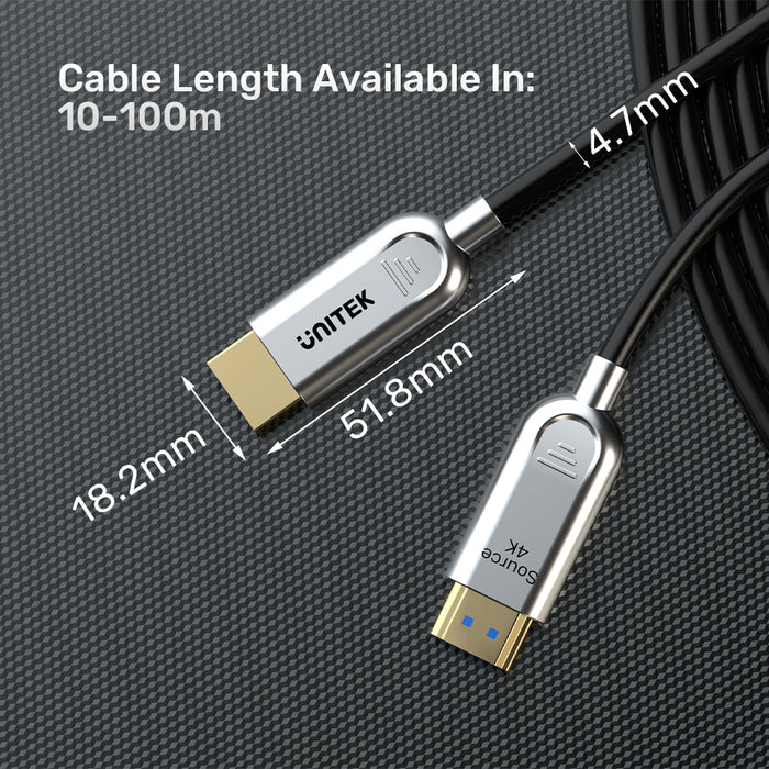 UNITEK C11092ASL-20M HDMI TO HDMI FIBER OPTIC CABLE 4K@60HZ 20M - Image 12