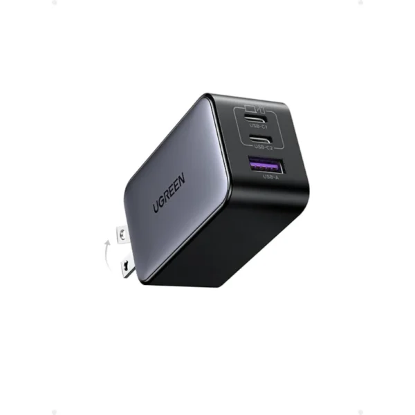 UGREEN 20700 65W 3-PORT GAN FAST CHARGER (USB-CX2 USB-AX1) US