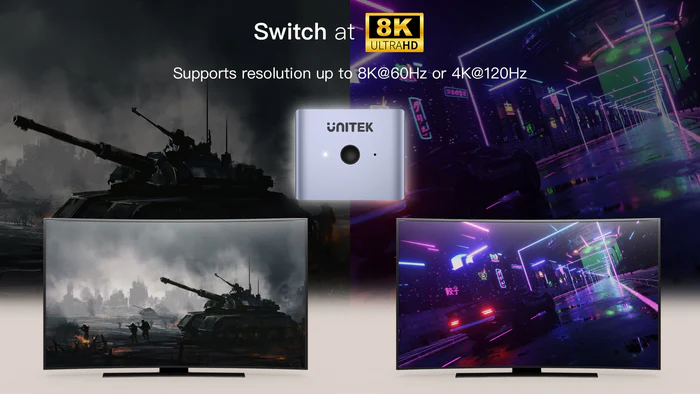 UNITEK V1163A HDMI BIDIRECTIONAL SWITCH 2-IN-1 OUT / 1-IN-2 OUT 8K@60HZ - Image 6